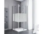 Hornbach Eckeinstieg mit Drehtür Schulte Alexa Style 2.0 900x900x1920 mm Dekorglas Dezent aluminium