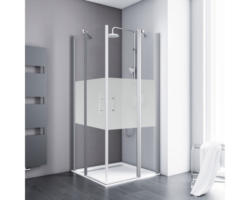 Eckeinstieg mit Drehtür Schulte Alexa Style 2.0 900x900x1920 mm Dekorglas Dezent aluminium