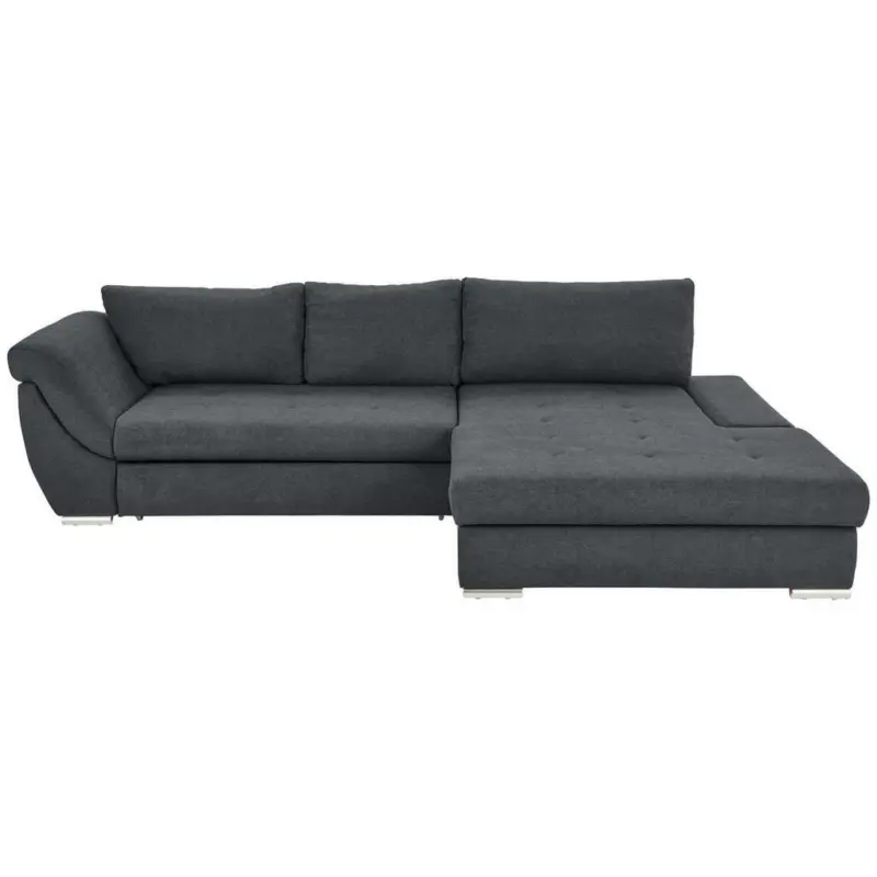 Ecksofa in Flachgewebe Grau