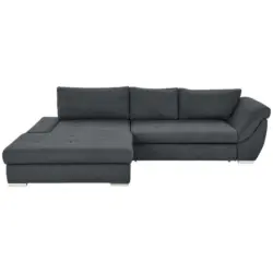 Ecksofa in Flachgewebe Grau