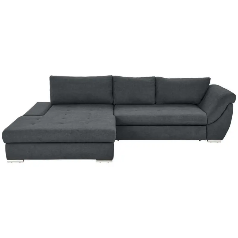 Ecksofa in Flachgewebe Grau