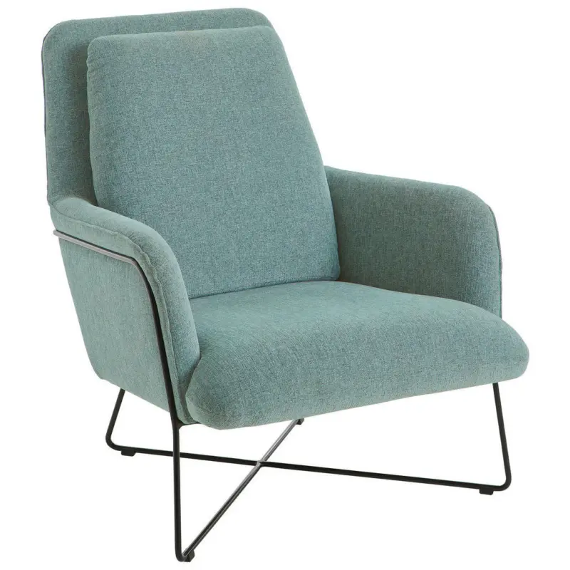 Sessel in Chenille Türkis