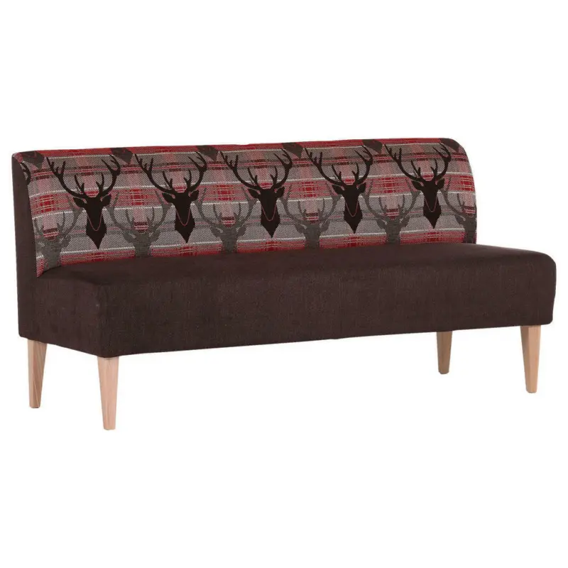 Sitzbank 168/92/76 cm in Braun, Grau, Rot, Eichefarben