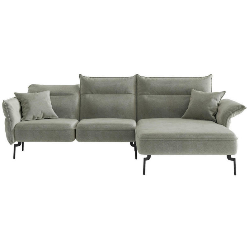 Ecksofa in Flachgewebe Beige