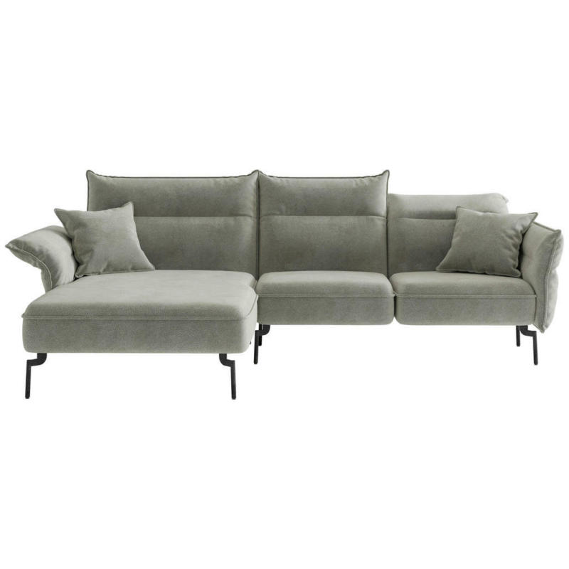 Ecksofa in Flachgewebe Beige