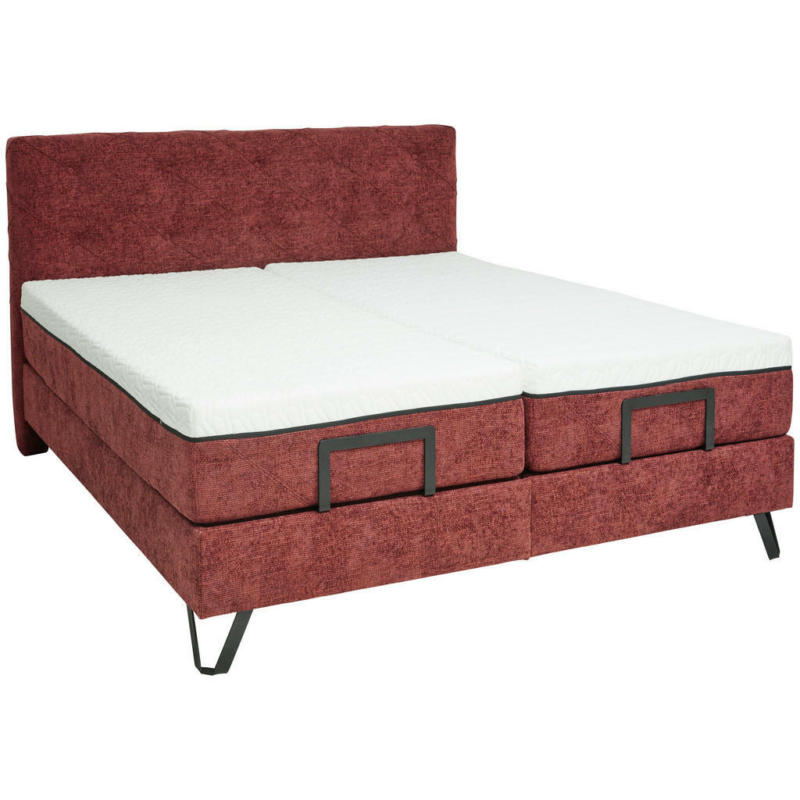 Boxspringbett 180/200 cm in Weinrot