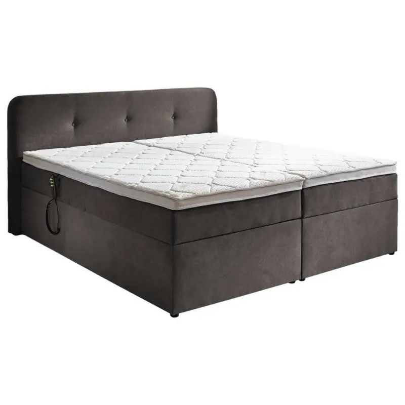 Boxspringbett 180/200 cm in Grau