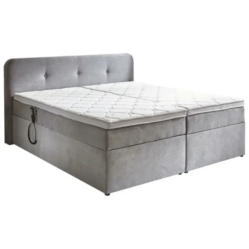 Boxspringbett 180/200 cm in Hellgrau