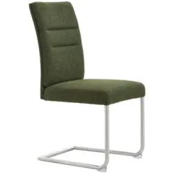 Schwingstuhl in Edelstahl Webstoff