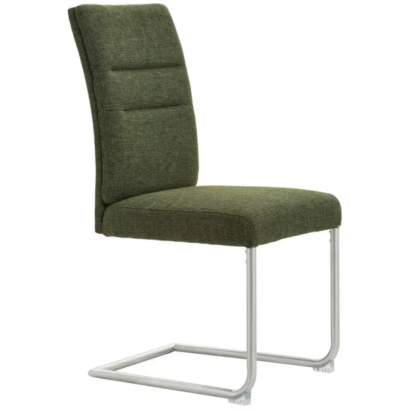 Schwingstuhl in Edelstahl Webstoff