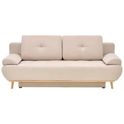 Schlafsofa in Flachgewebe Beige