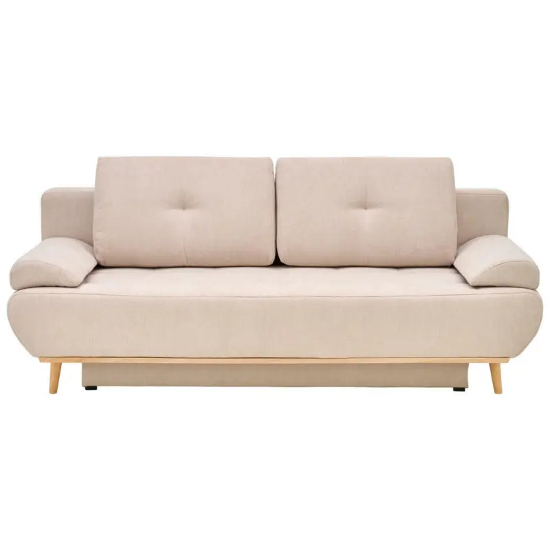 Schlafsofa in Flachgewebe Beige