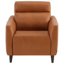 Sessel in Echtleder Hellbraun