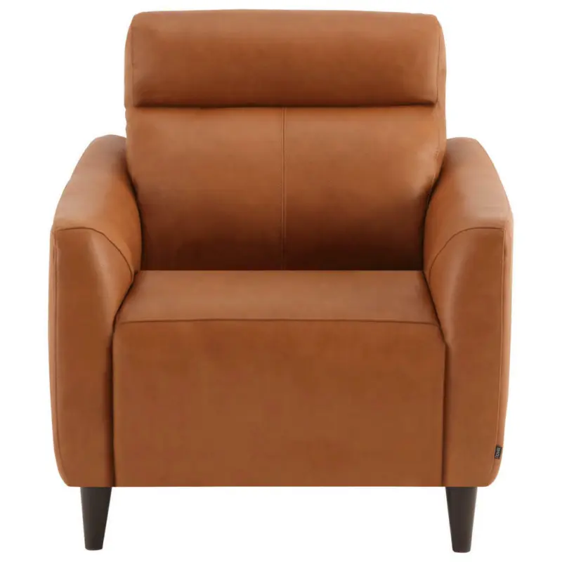 Sessel in Echtleder Hellbraun