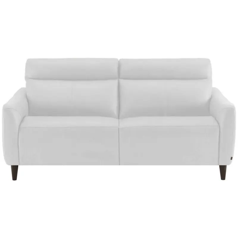 Dreisitzer-Sofa in Leder Weiß