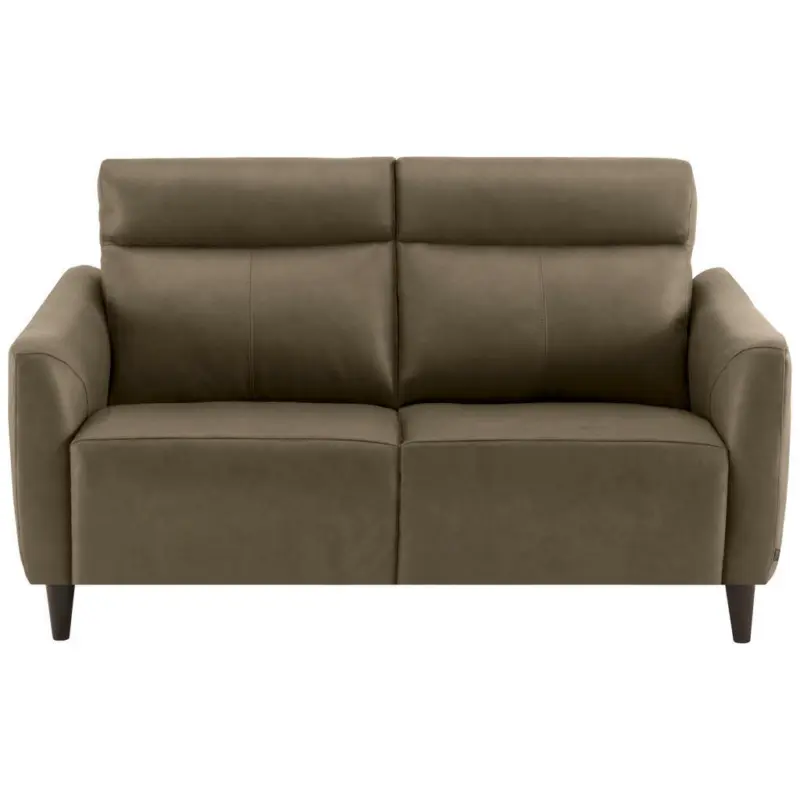 Zweisitzer-Sofa in Echtleder Grau