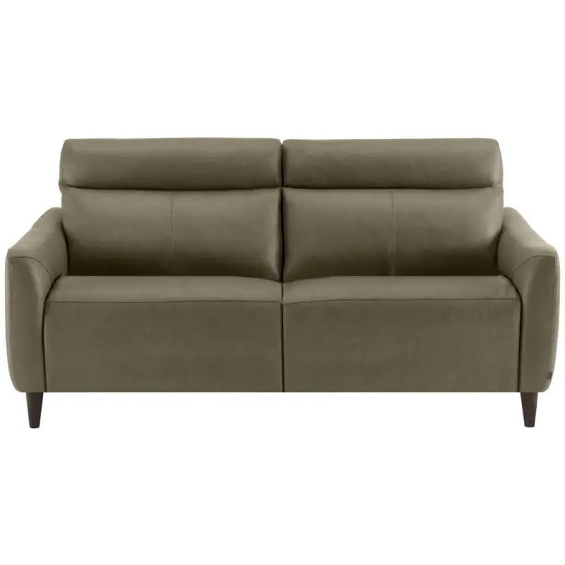 Dreisitzer-Sofa in Leder Grau