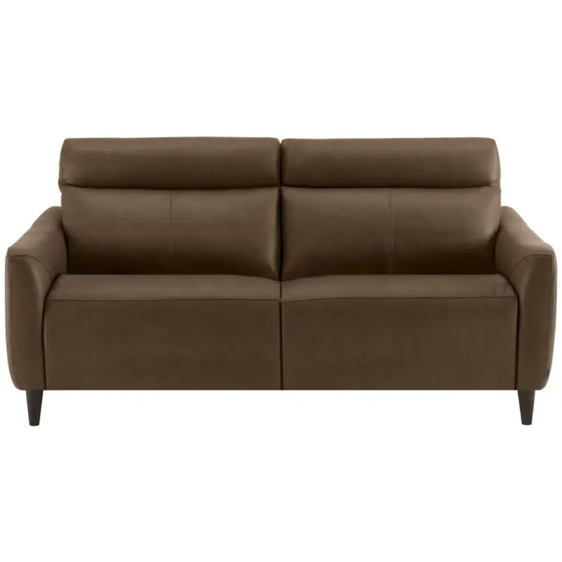 Dreisitzer-Sofa in Leder Braun