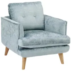 Sessel in Velours Türkis