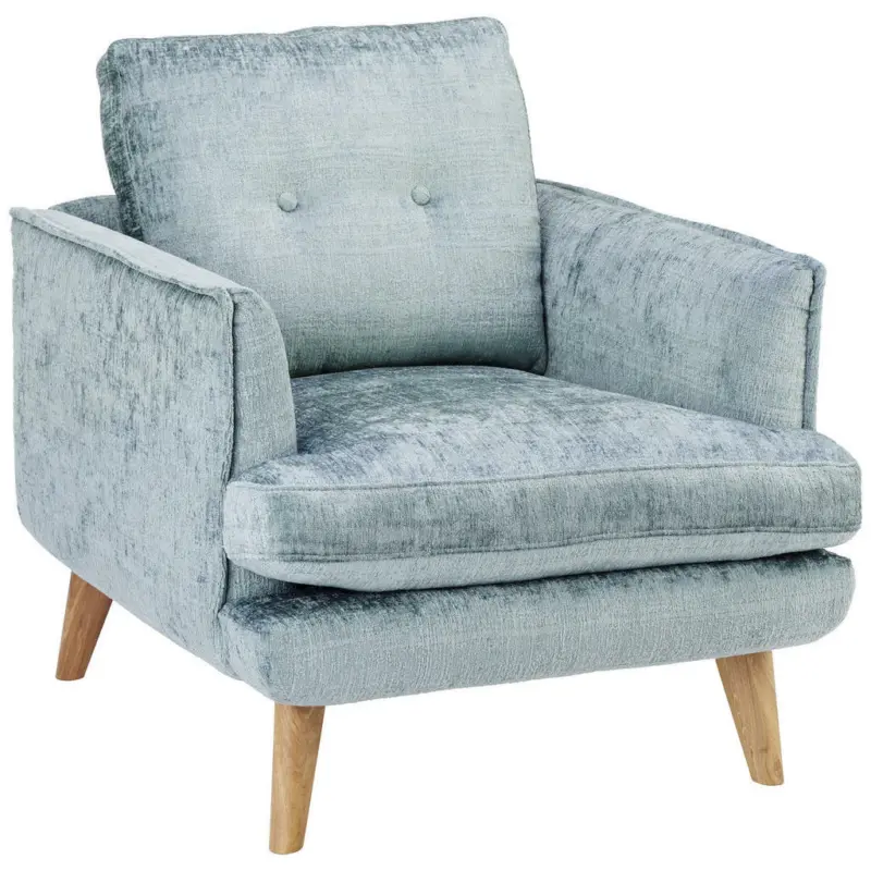 Sessel in Velours Türkis