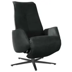 Relaxsessel in Leder Dunkelgrau