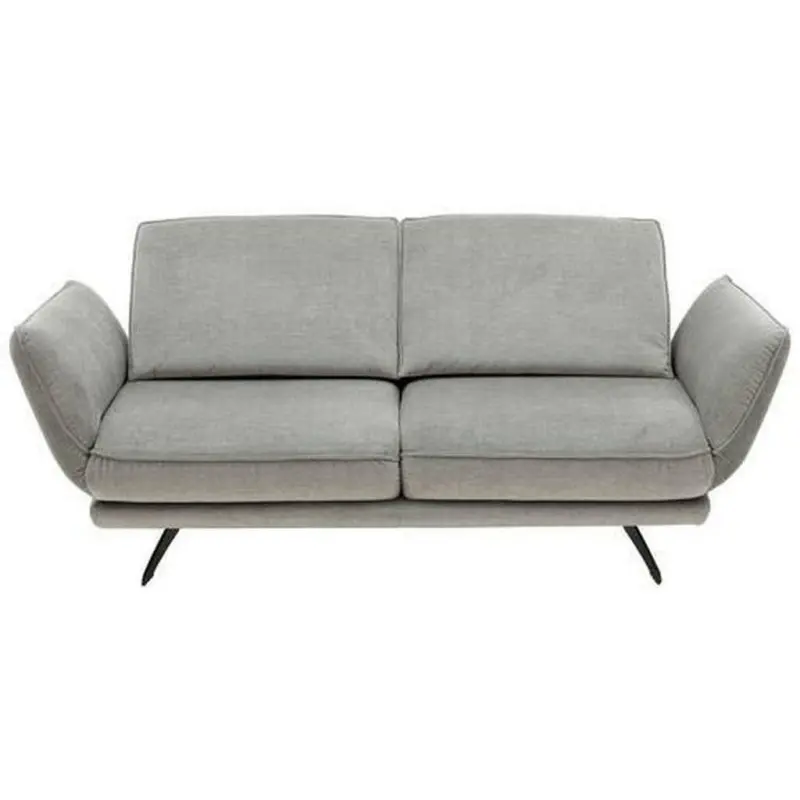 2,5-Sitzer in Velours Hellgrau