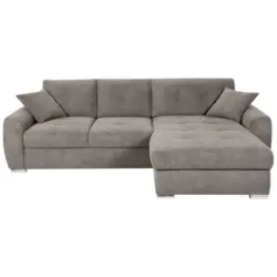 Ecksofa in Mikrofaser Taupe