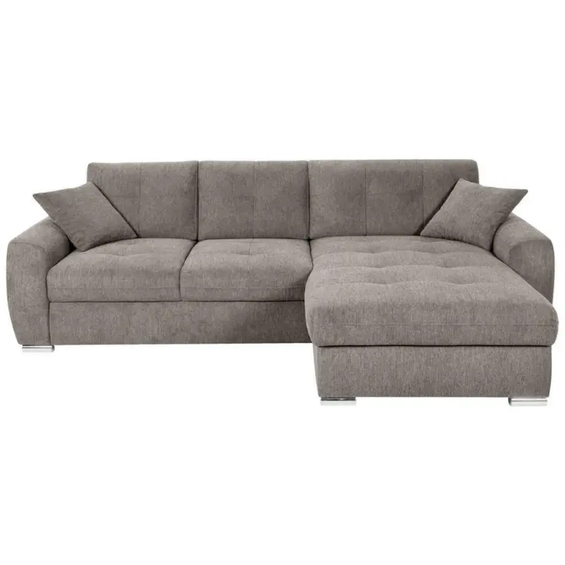 Ecksofa in Mikrofaser Taupe