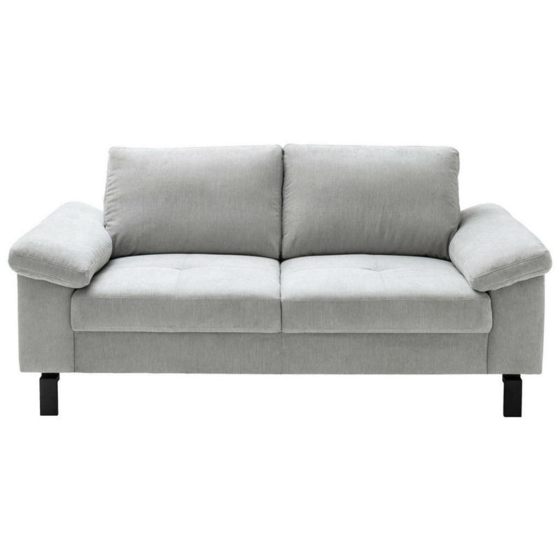 Zweisitzer-Sofa in Velours Silberfarben