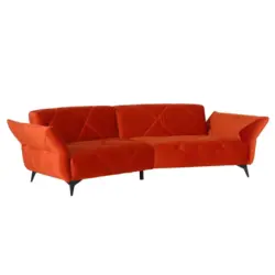 Megasofa in Velours Orange