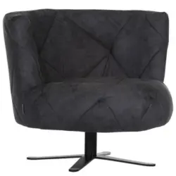 Sessel in Flachgewebe Schwarz