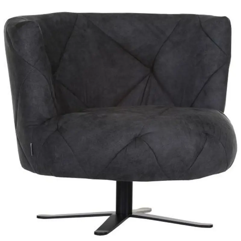 Sessel in Flachgewebe Schwarz