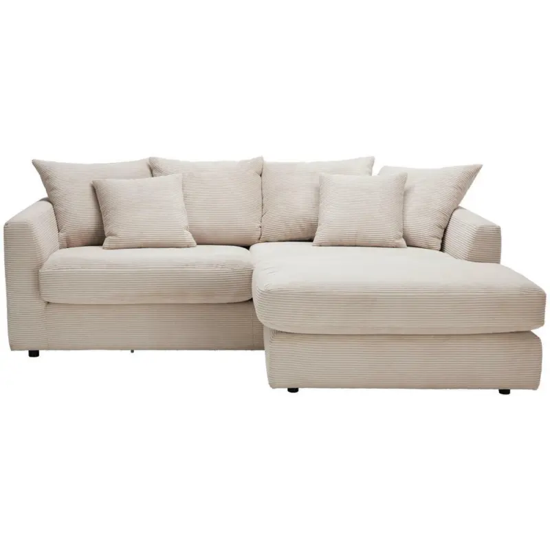 Ecksofa in Kord Beige