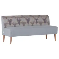 Sitzbank 168/92/76 cm in Hellgrau, Hellblau