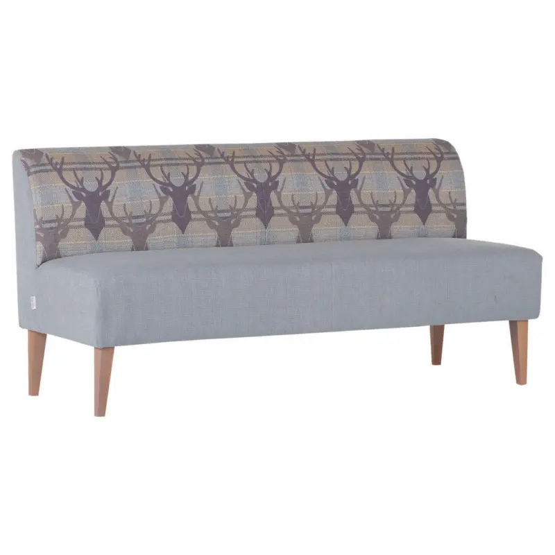 Sitzbank 168/92/76 cm in Hellgrau, Hellblau