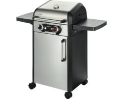 Elektrogrill Enders eFLOW PRO 2 TURBO 57 x 112,5 x88 cm 1 Brenner silber inkl. Deckelthermometer, Fettauffangschale, Grillrost, Hochleistungshitzezone, Klappbarer Seitentisch, Warmhalterost Grillrost Gusseisen emailliert