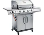 Hornbach Gasgrill Char-Broil Performance Pro S 4 4 Brenner+1 Brenner+Seitenbrenner Edelstahl inkl. Ablage, Deckelthermometer, Fettauffangschale, Warmhalterost, Drehregler mit LED-Beleuchtung,Integrierter Flaschenöffner Grillrost