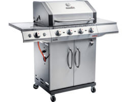 Gasgrill Char-Broil Performance Pro S 4 4 Brenner+1 Brenner+Seitenbrenner Edelstahl inkl. Ablage, Deckelthermometer, Fettauffangschale, Warmhalterost, Drehregler mit LED-Beleuchtung,Integrierter Flaschenöffner Grillrost