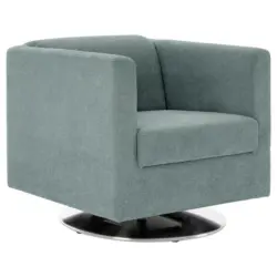 Designsessel in Mikrofaser Petrol