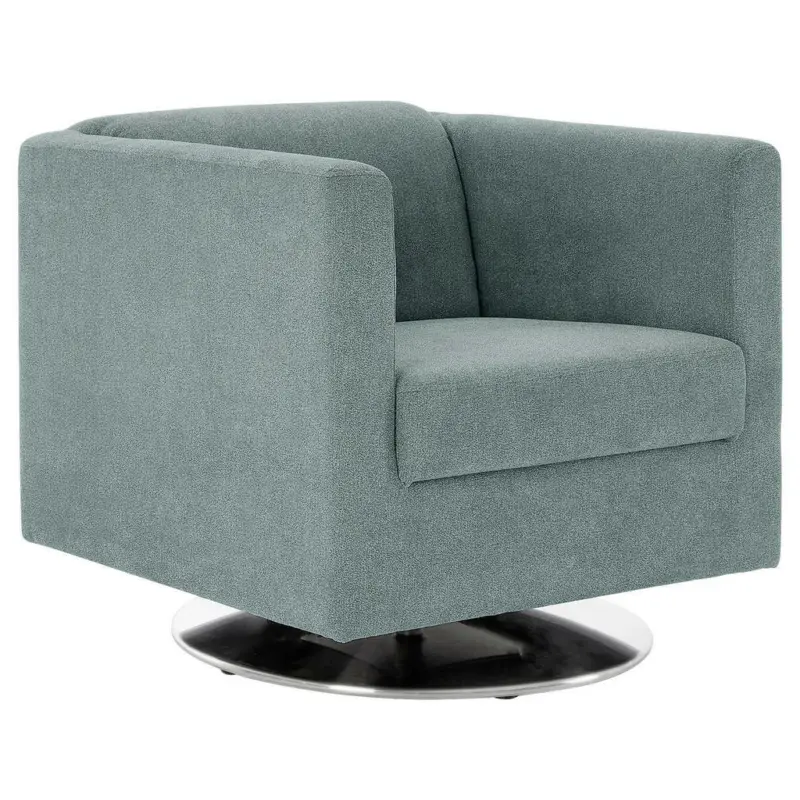 Designsessel in Mikrofaser Petrol