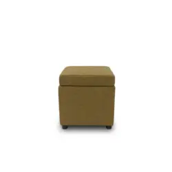 Hocker in Textil Messingfarben