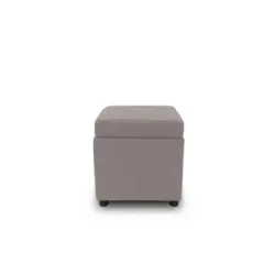 Hocker in Textil Hellgrau