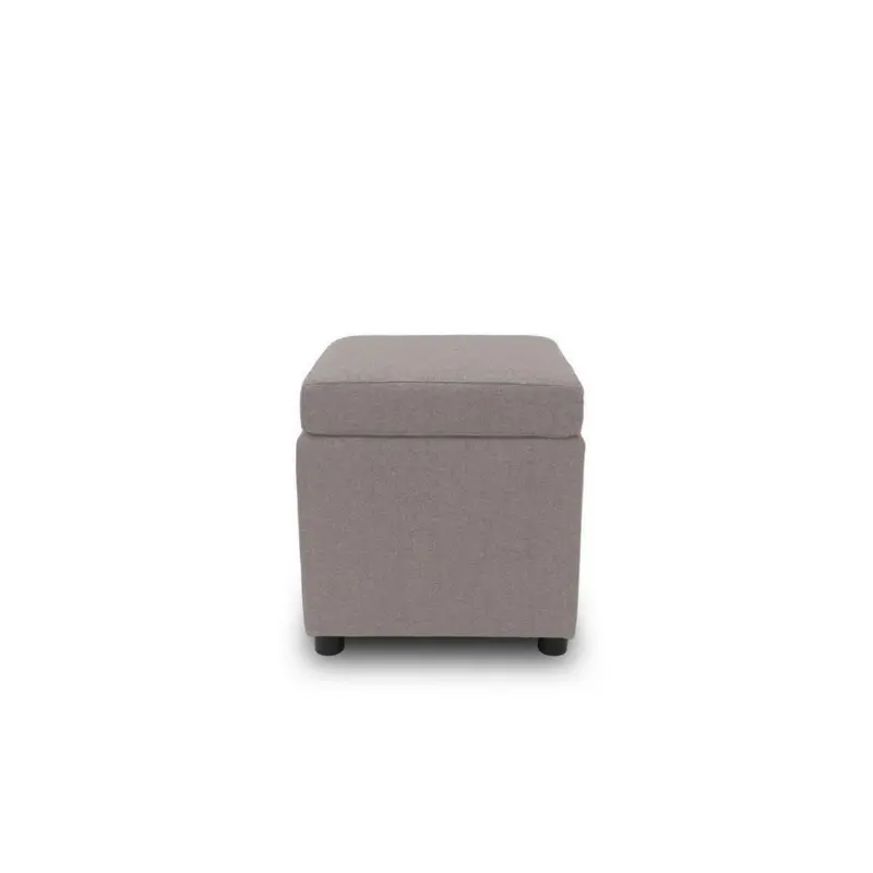 Hocker in Textil Hellgrau