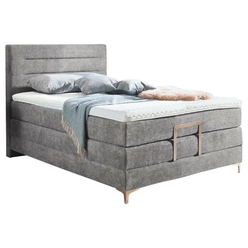 Boxspringbett 120/200 cm in Hellgrau