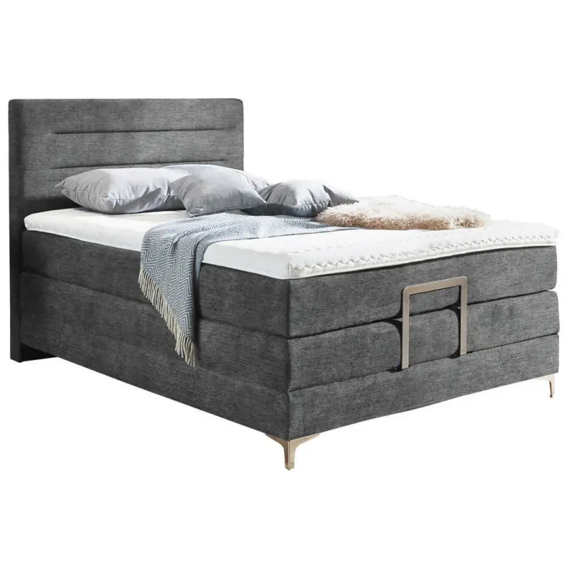 Boxspringbett 140/200 cm in Anthrazit