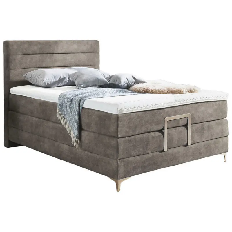Boxspringbett 120/200 cm in Taupe