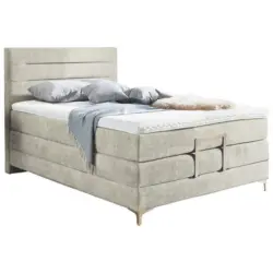 Boxspringbett 140/200 cm in Beige