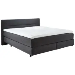 Boxspringbett 180/200 cm in Anthrazit, Schwarz