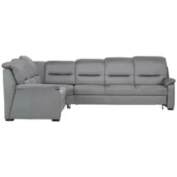 Ecksofa in Mikrofaser Grau