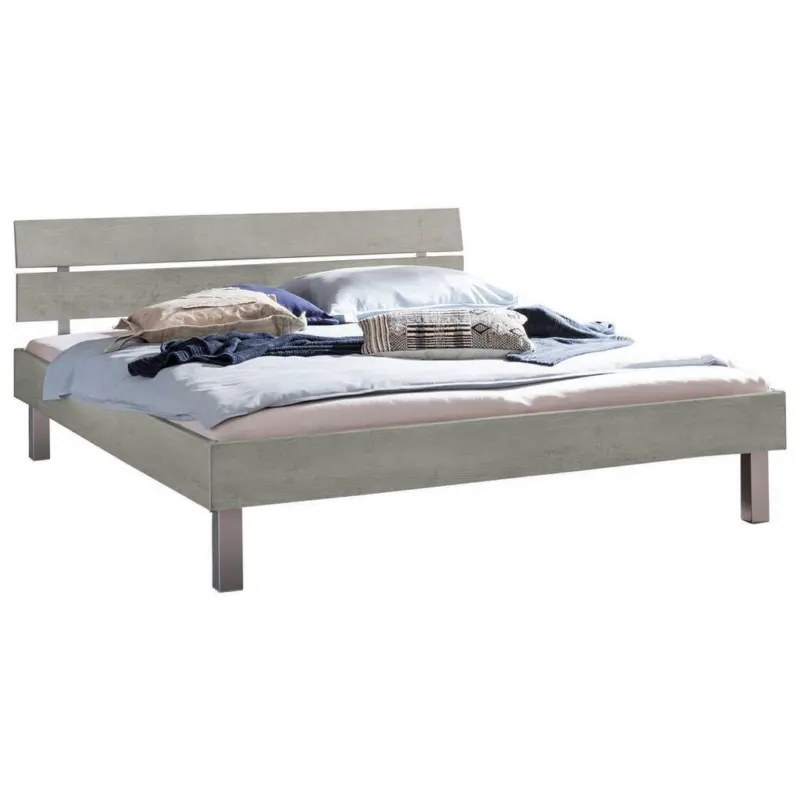 Bett 140/200 cm in Grau